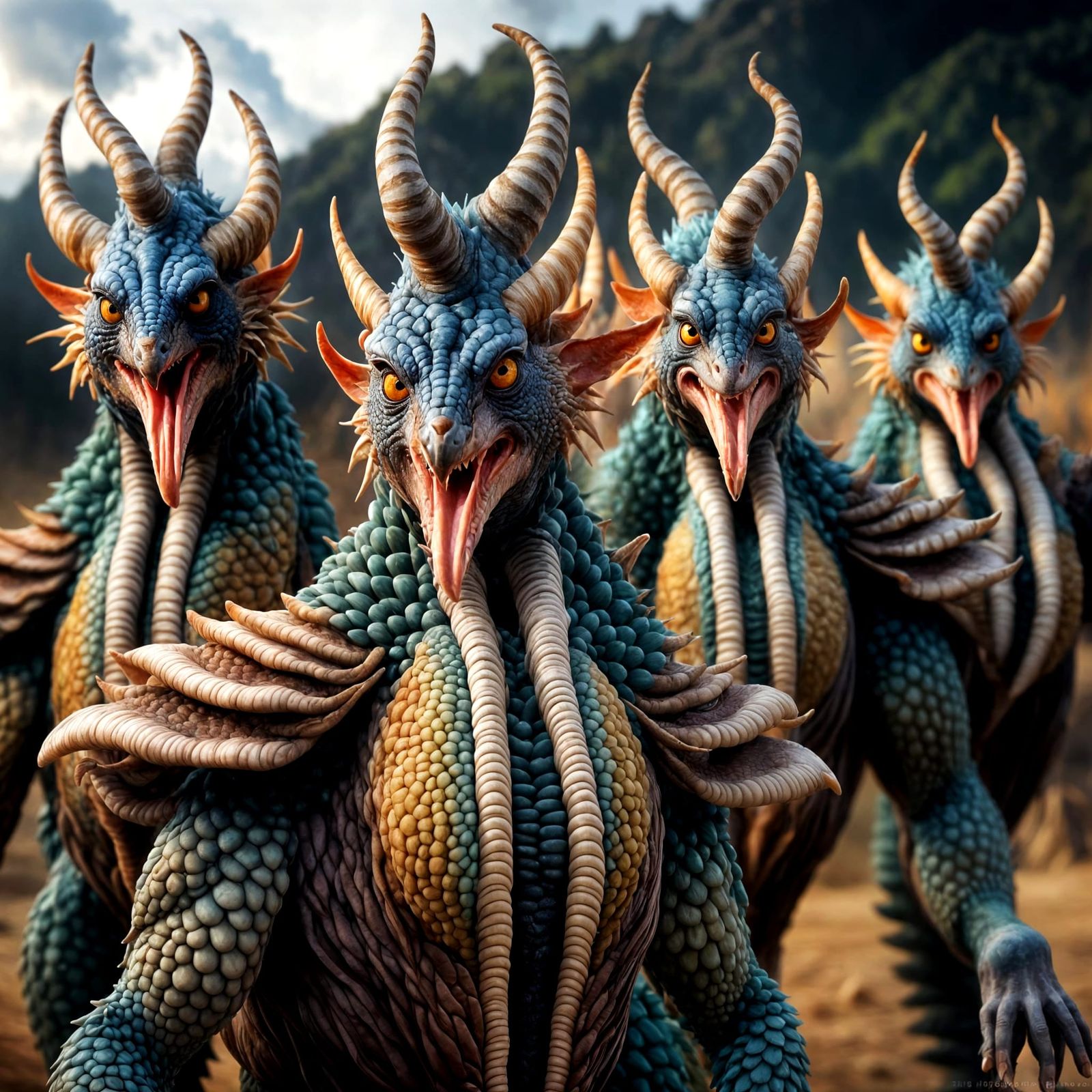 Exotic Creatures in Hyperrealistic Bizarre Art