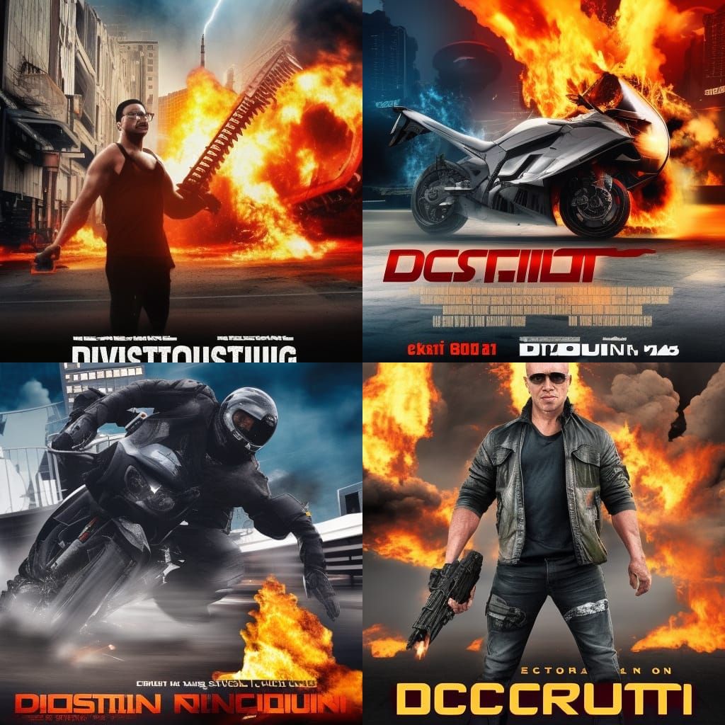 AI Apocalypse: Action Movie Poster