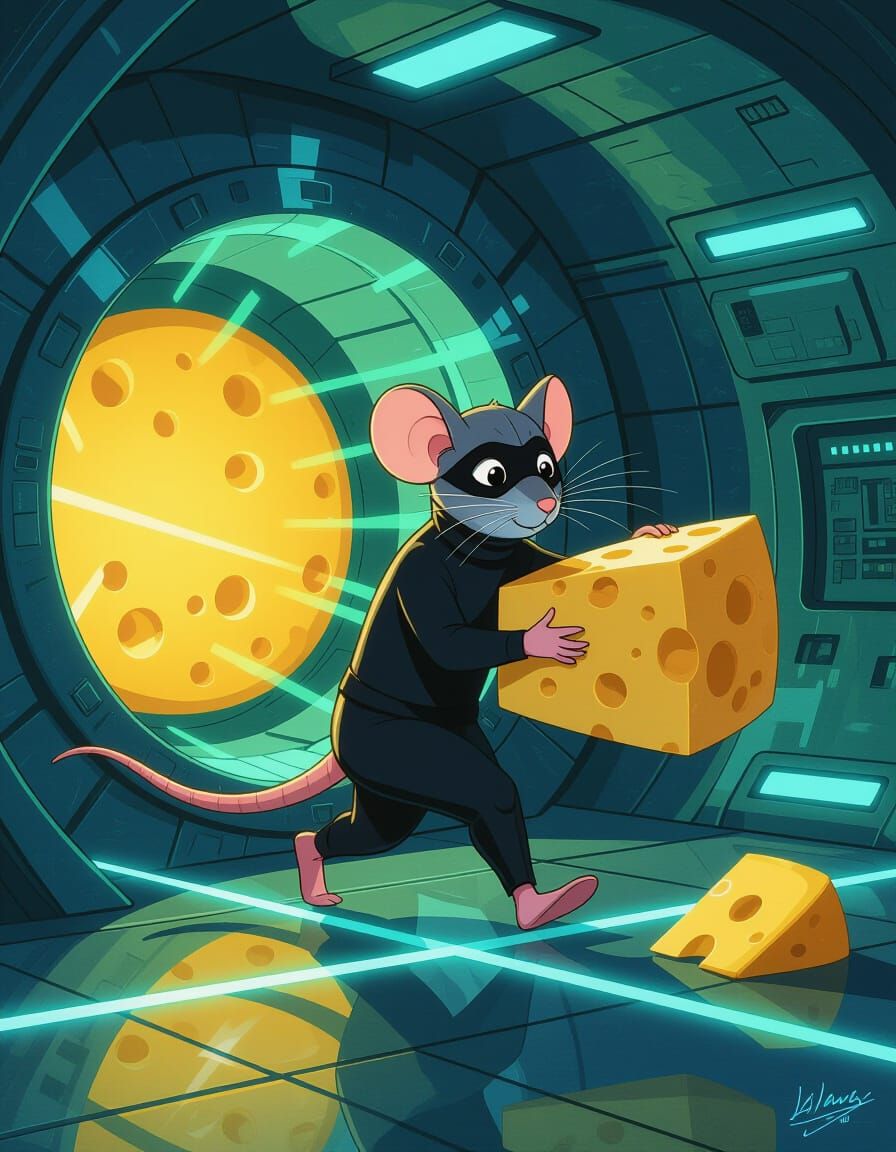 Mouse Gouda Heist in Sci-Fi Vault