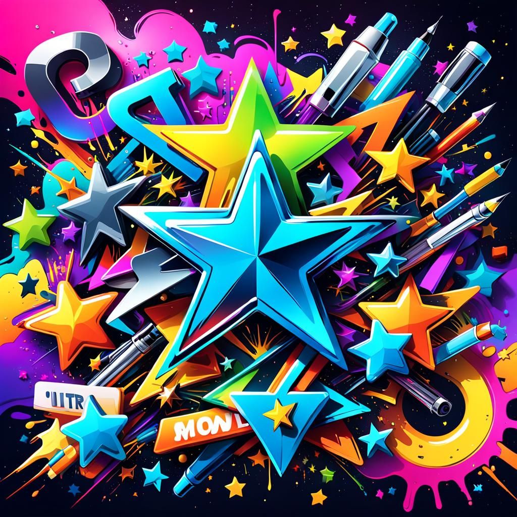 Polychromatic Graffiti Art of Business Tools