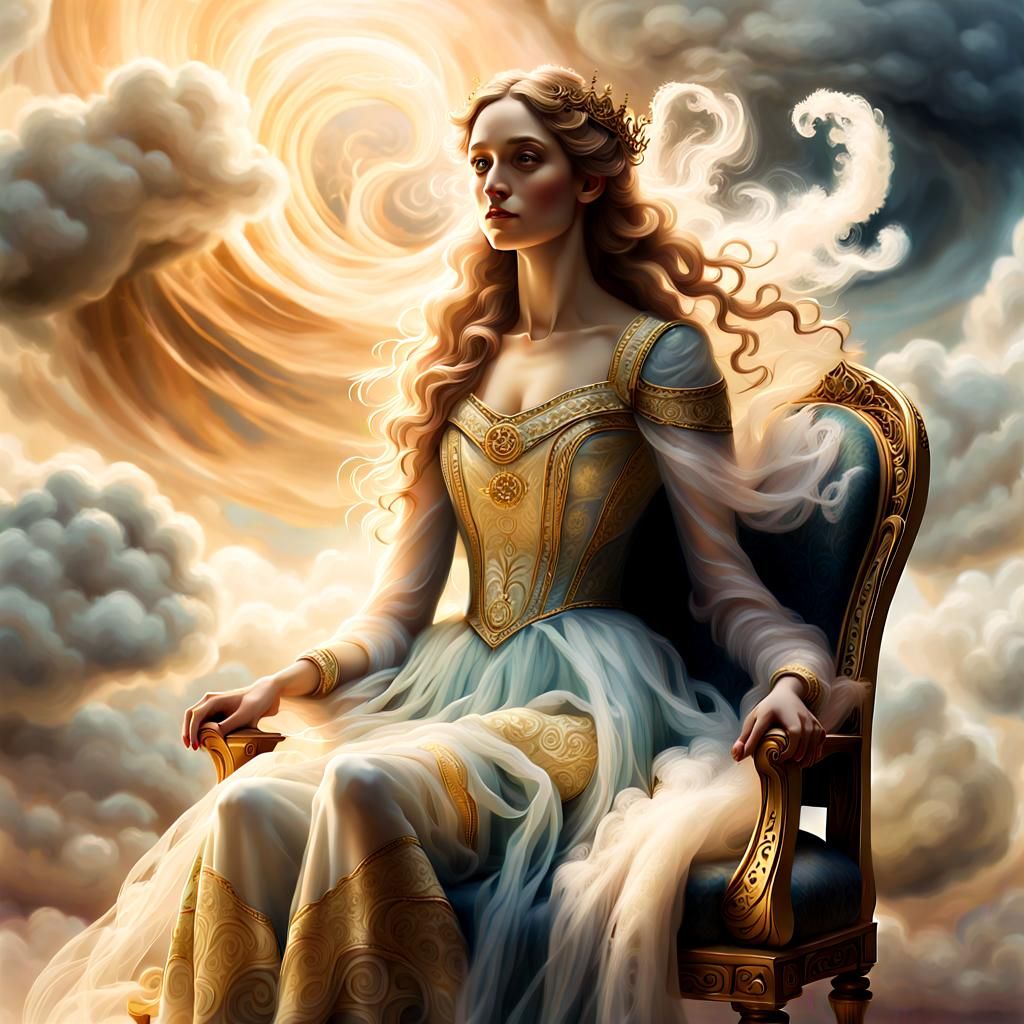 Air Elemental King in Ethereal Fantasy Art