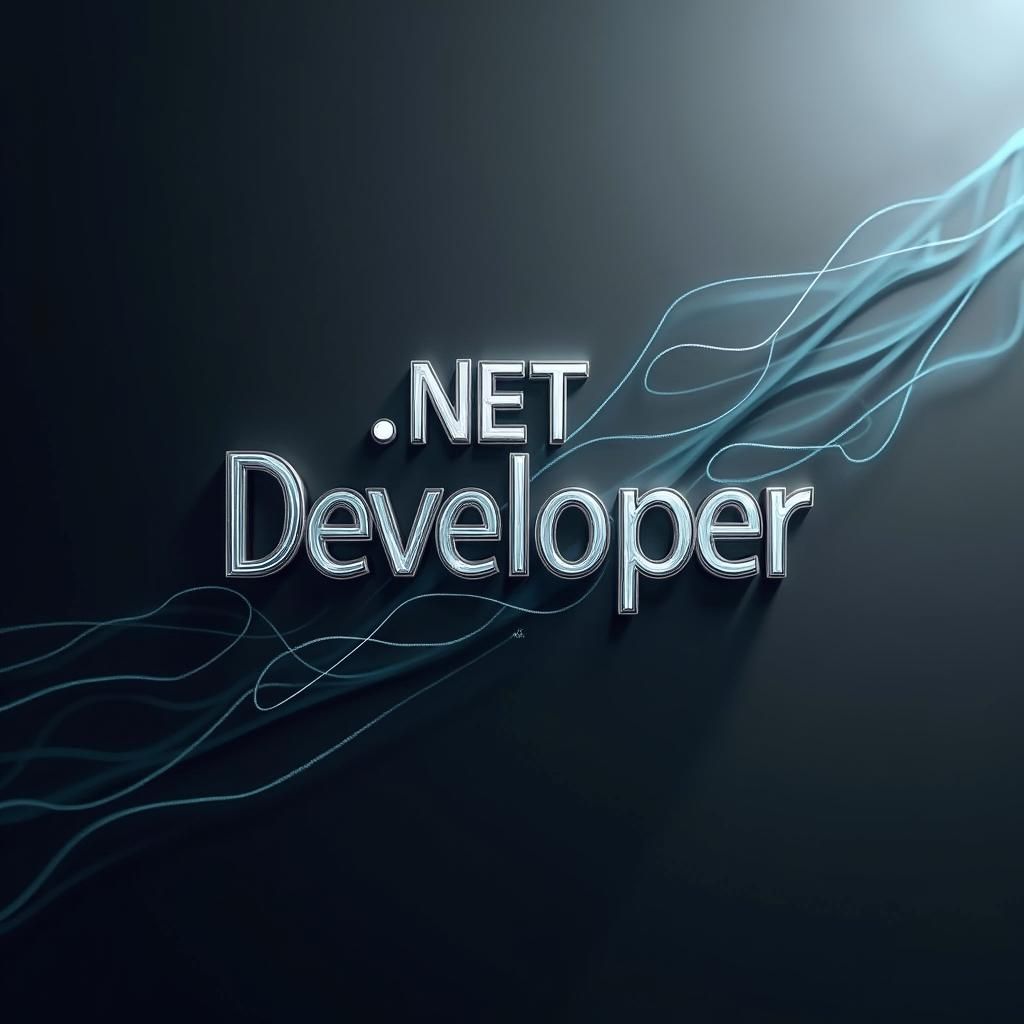 .NET Developer Typography with Gradient and Azure Accents