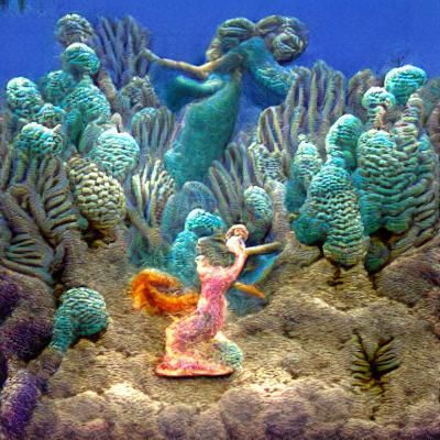 Mermaid's Dance in Coral Reef