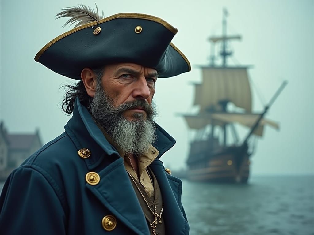 Grizzled Pirate Portrait in the Style of Rembrandt