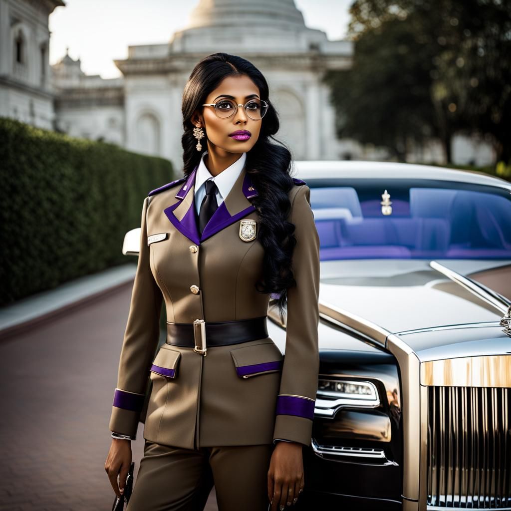 East Indian Woman as Limousine Driver