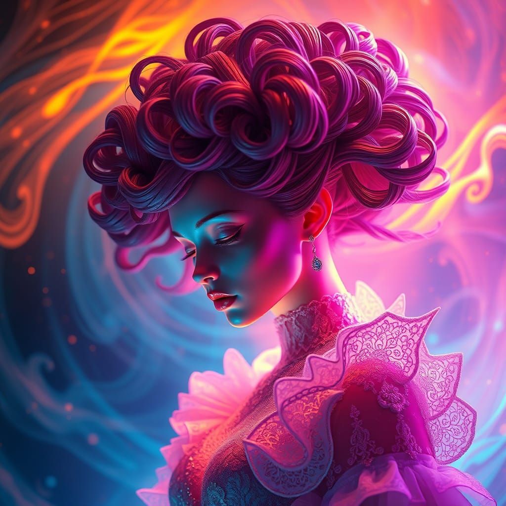 Alien Aristocrat in Ethereal Fantasy Realm