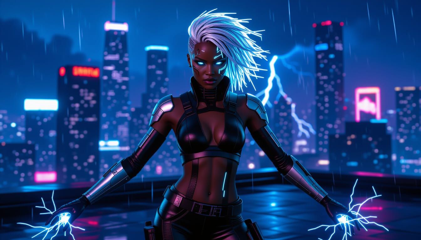 Storm Reimagined for Cyberpunk 2077 Game Art