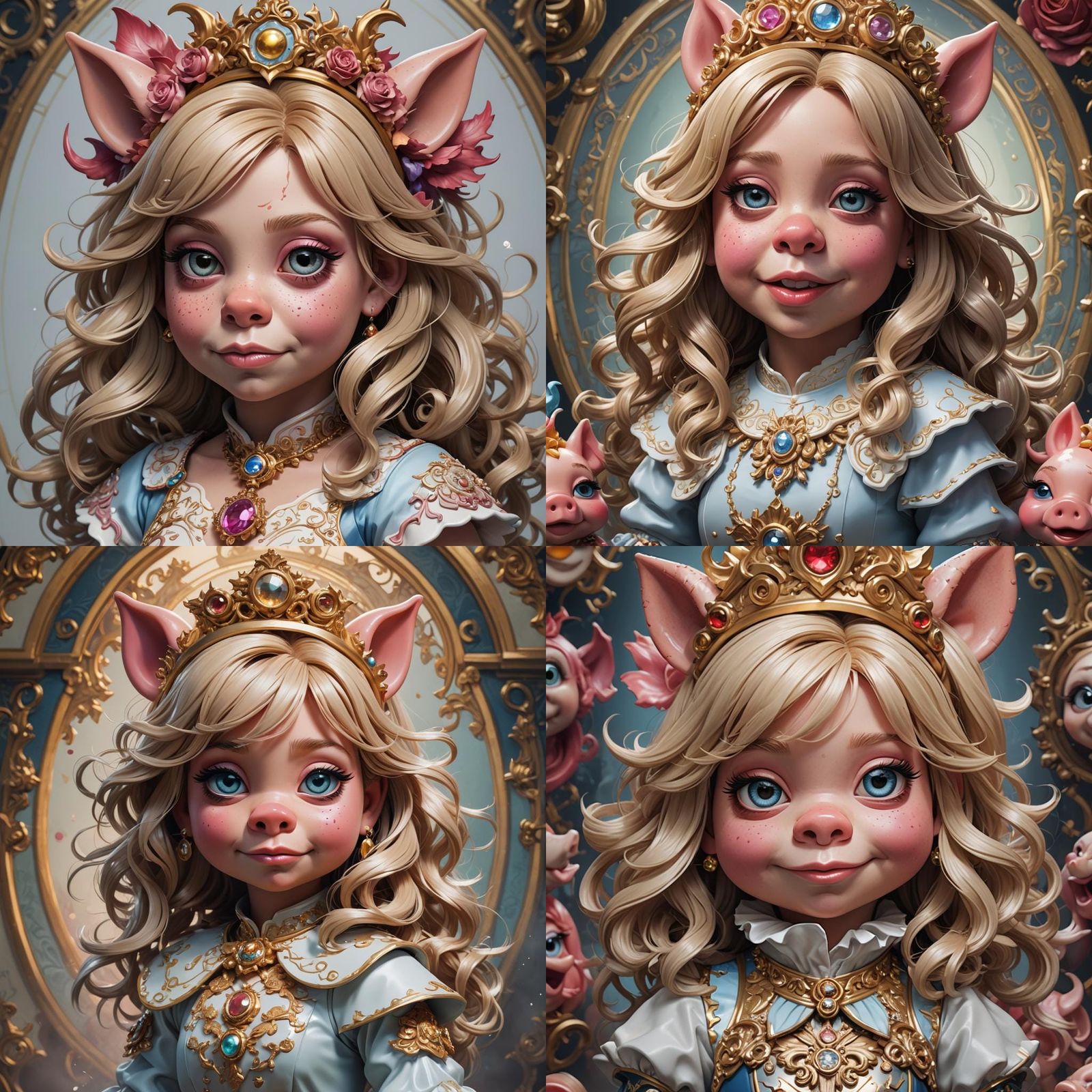 Demonic Porcelain Miss Piggy: Detailed Concept Art