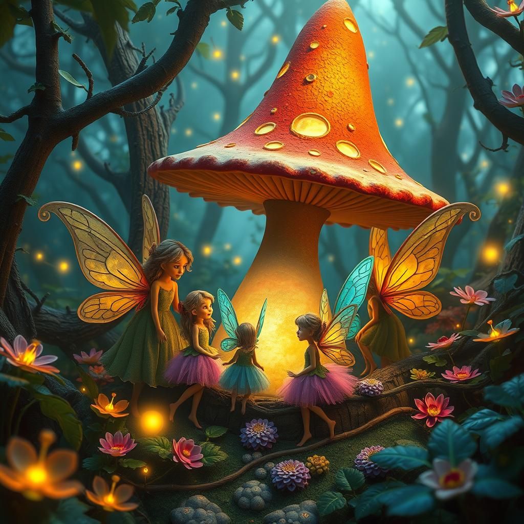 cute fairy family