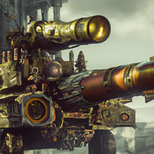 Detailed Gun in Fantasy Concept Art Style