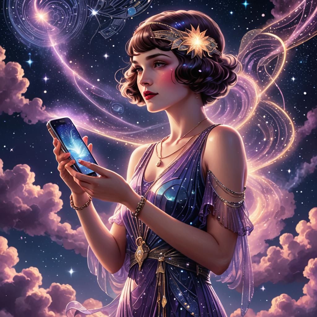 Art Deco iPhone Advertisement in Fantasy Style