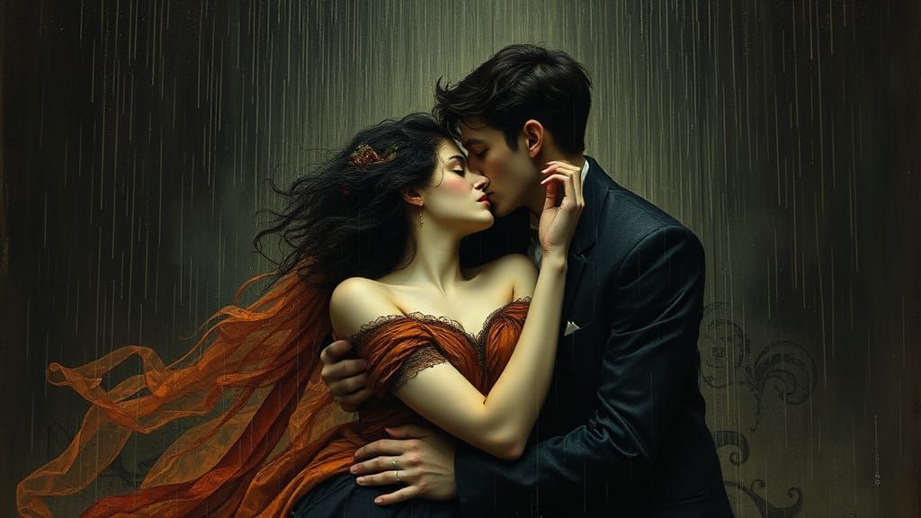 Love Consumed by Darkness in a Haunting Nightmare Scene