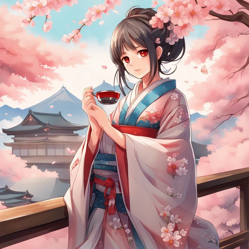 Vibrant Anime Artwork of Japanese Culture