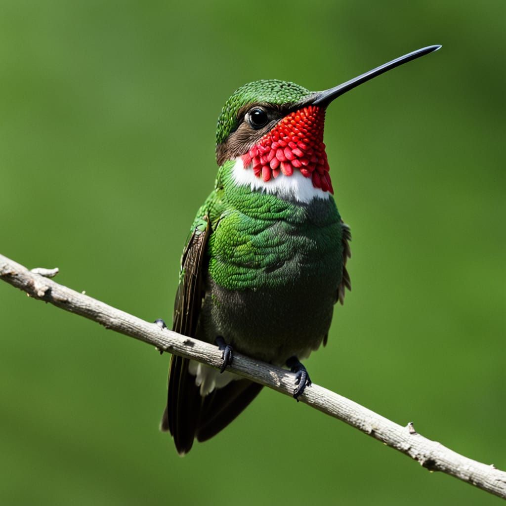 Glass Hummingbird Sculpture