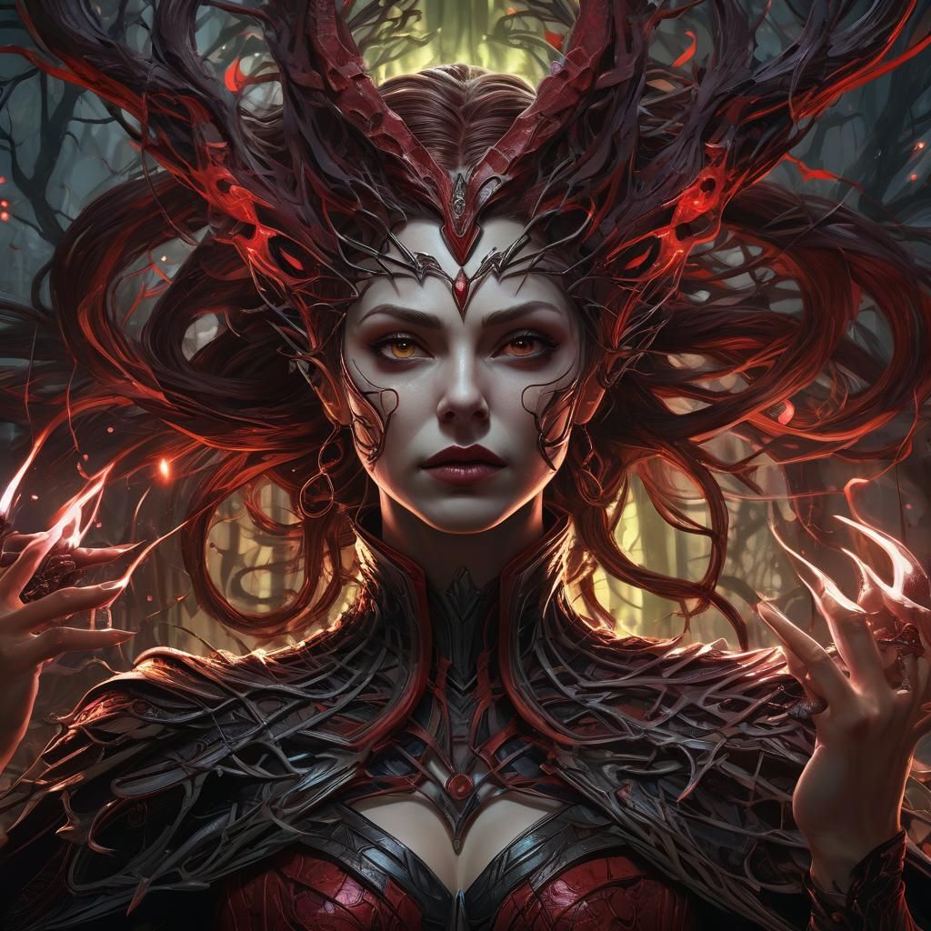 Scarlet Witch Hela Odison Dark Magic Portrait