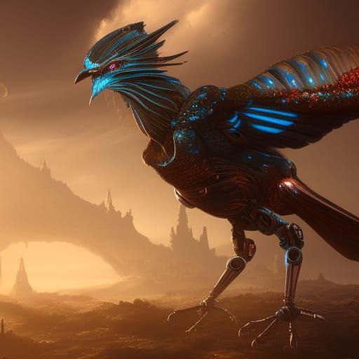 Techno organic robotic bird a