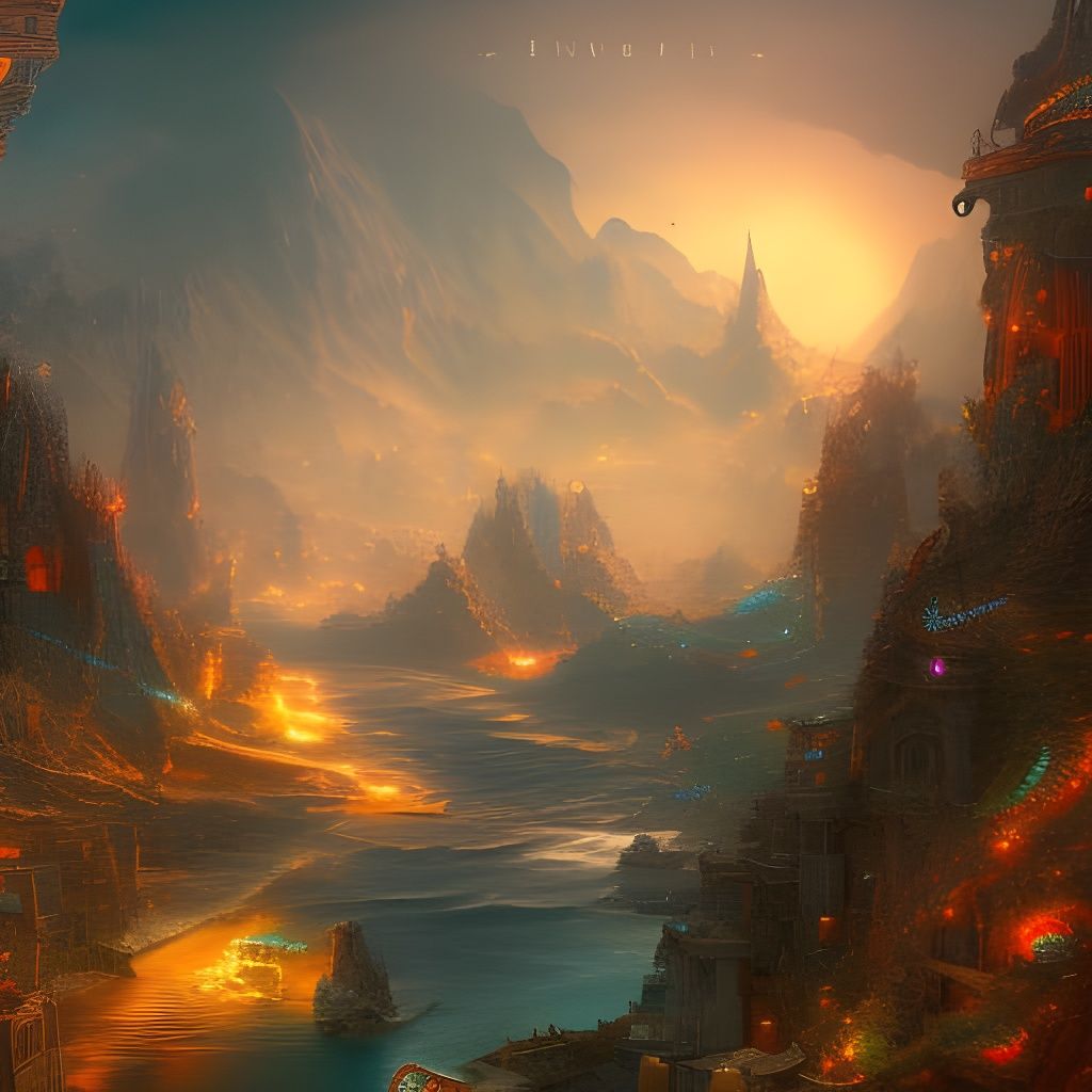 Fantastical Landscape for Dopamine Boost in 8K