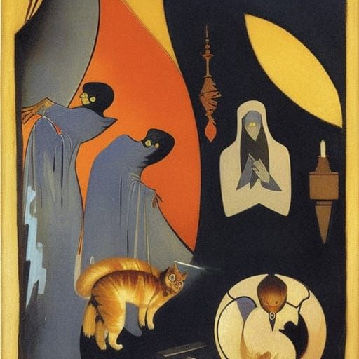 Vampire Lord in Deep Space: Sci-Fi Illustration