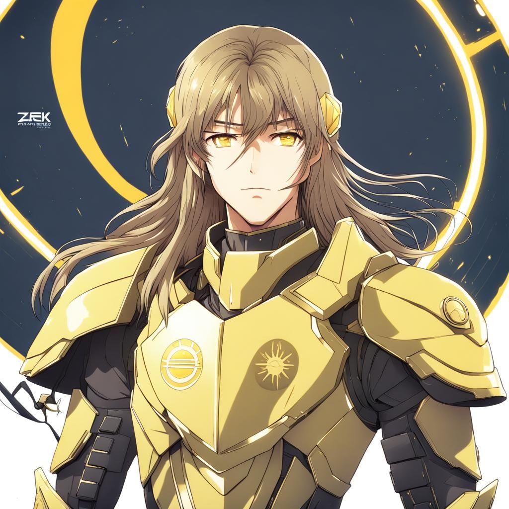 Sci-Fi Soldier in Anime Style Armor