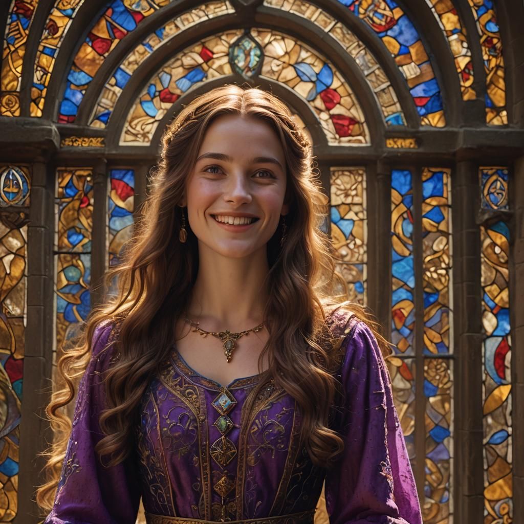 Elegant Brown Haired Medieval Princess
