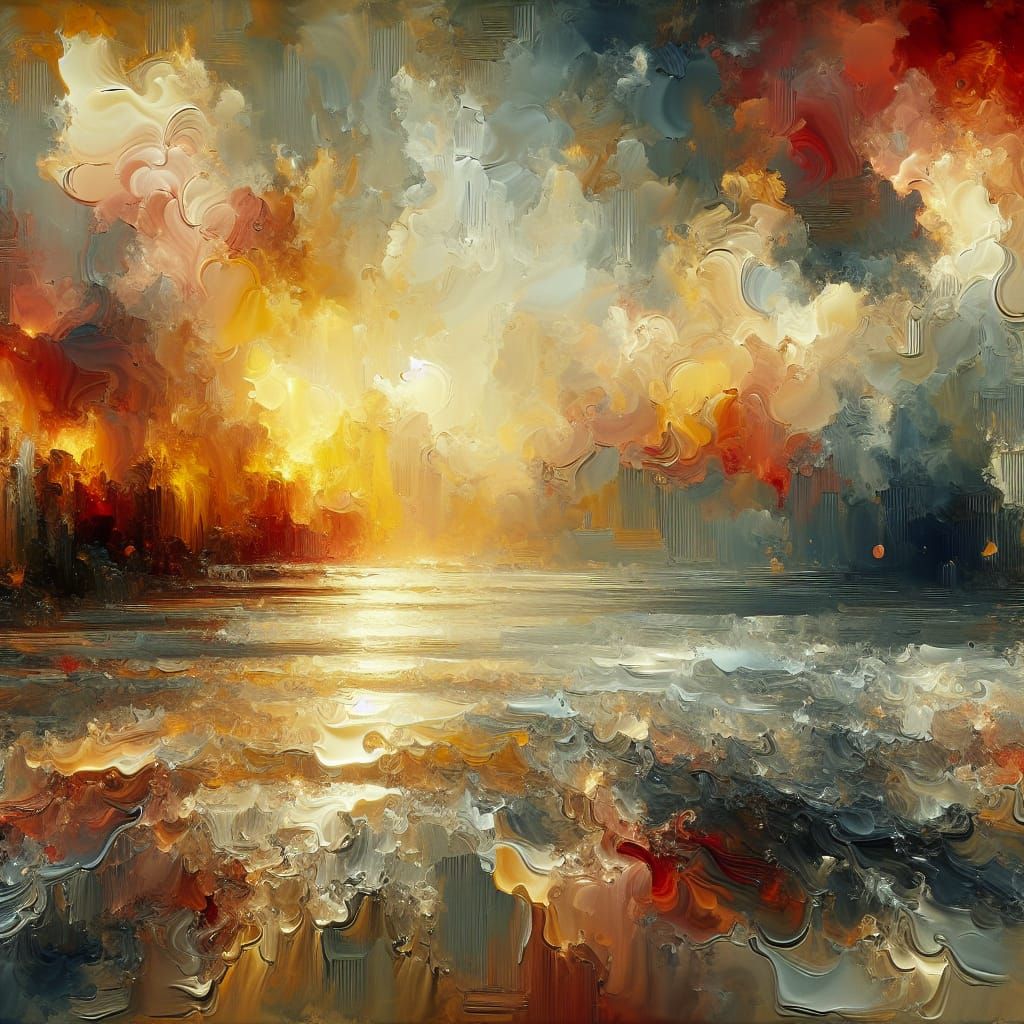 Abstract Premonitions: Oriental Palette in Oil and Impasto