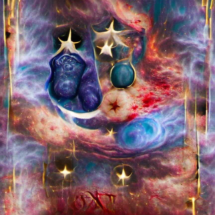 Nebula Galaxy Tarot Card in 8k Resolution