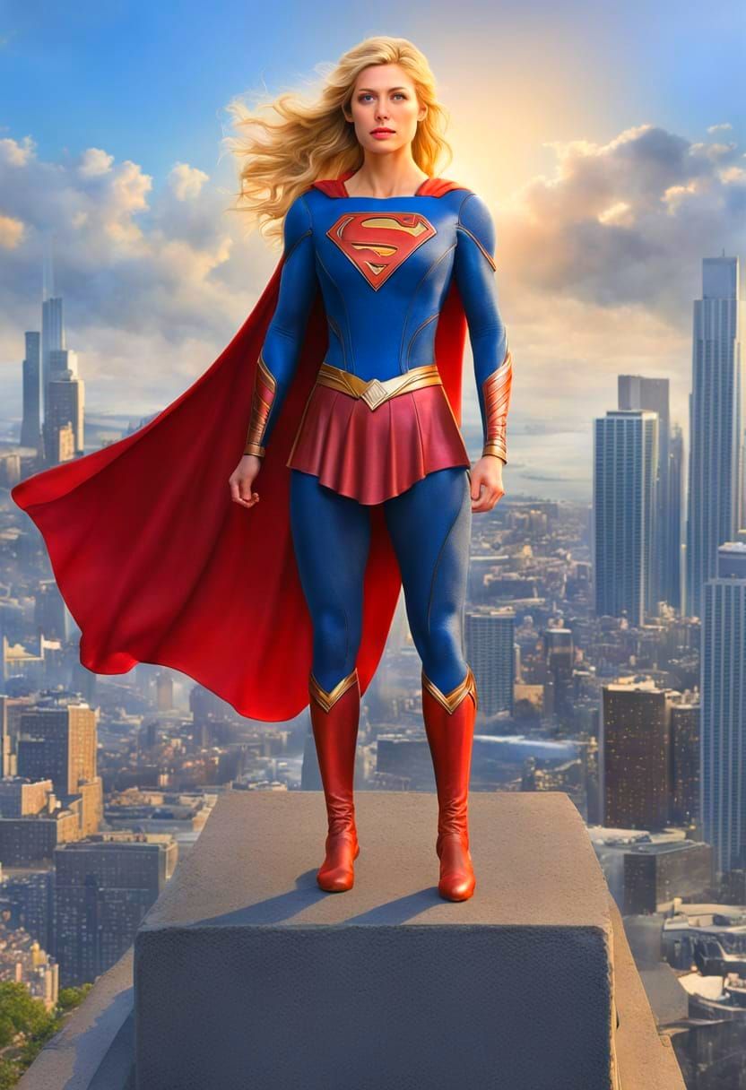 Supergirl Inspired by Morfydd Clark in Ultra-Realistic Portr...