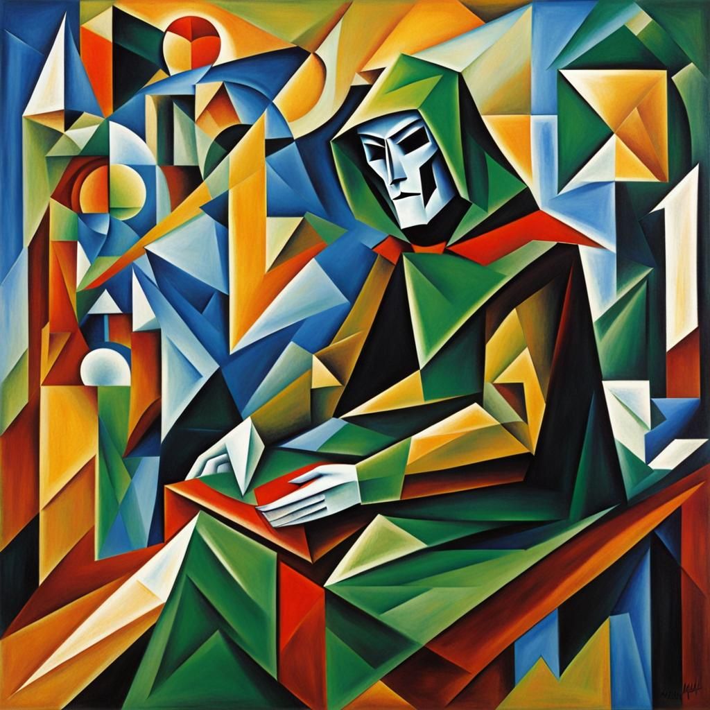 Doctor Doom in Abstract Cubism Style