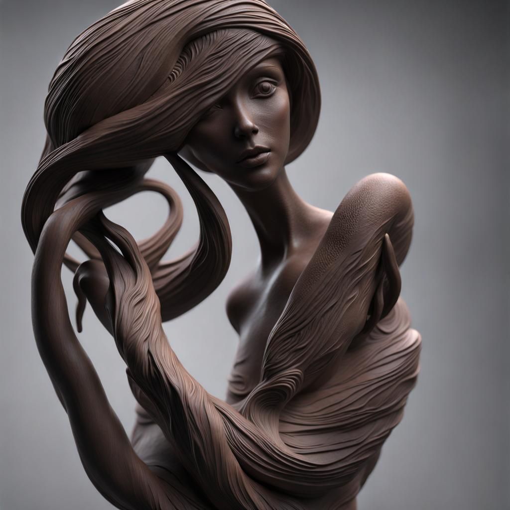 Terracotta Figurine in Agony: Earth Art