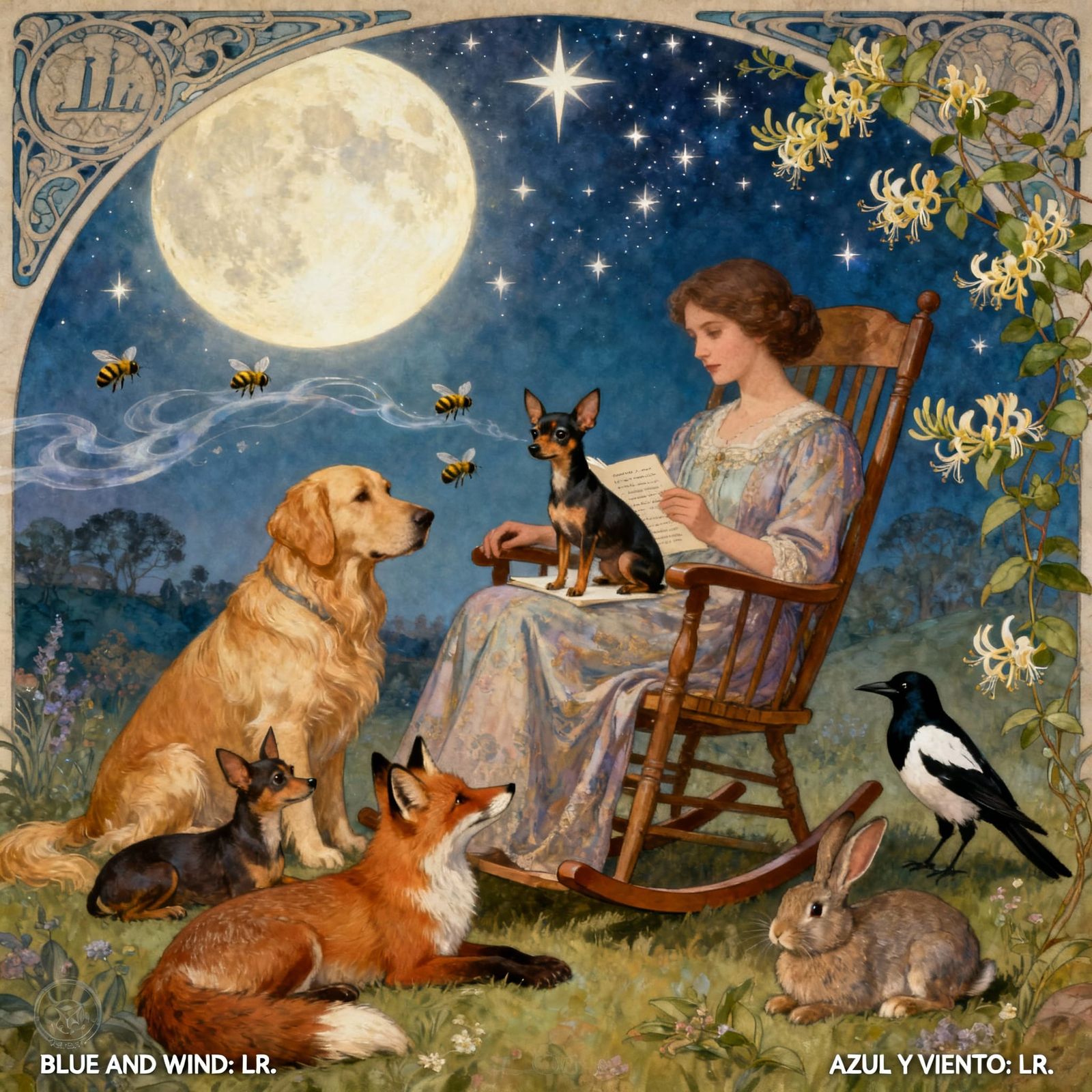 Magical Night Scene with Lili, Animals, and Star of Bethlehe...