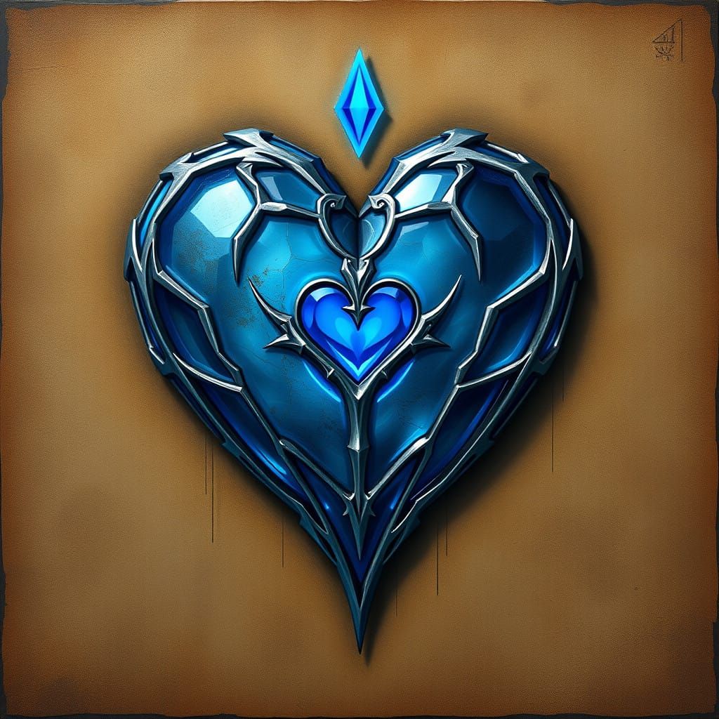 Luminous Blue Heart