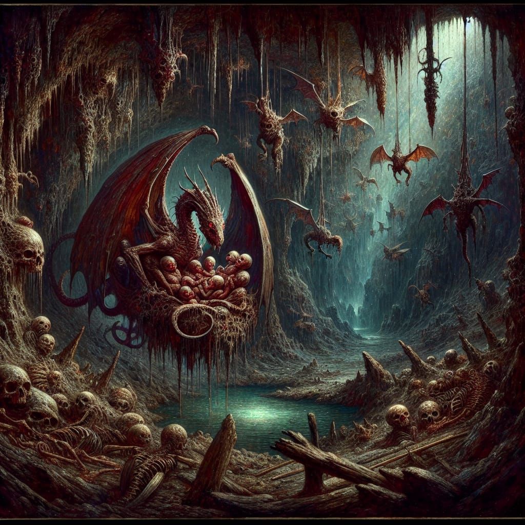 Dark Mother Dragon in Cave of Shadows