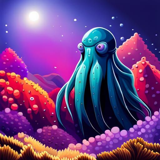 Purple Cthulhu's Coral Reef Kingdom