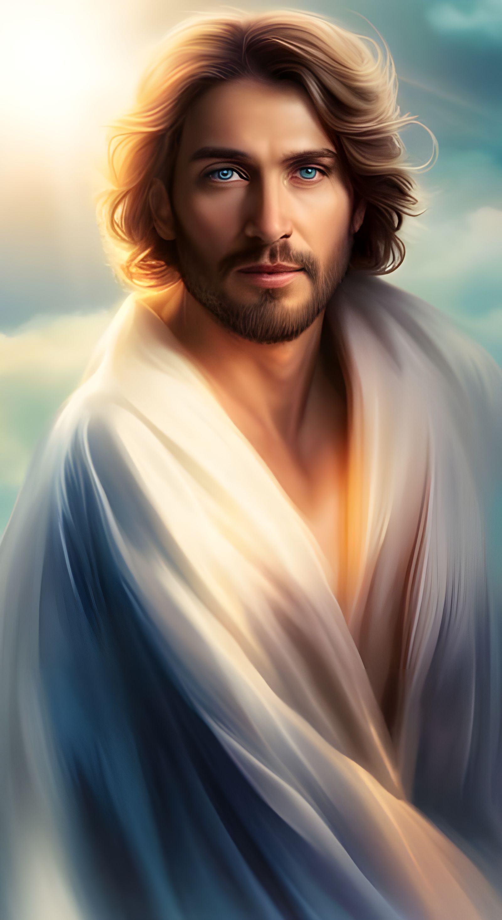Divine Portrait of Jesus Christ in Heaven