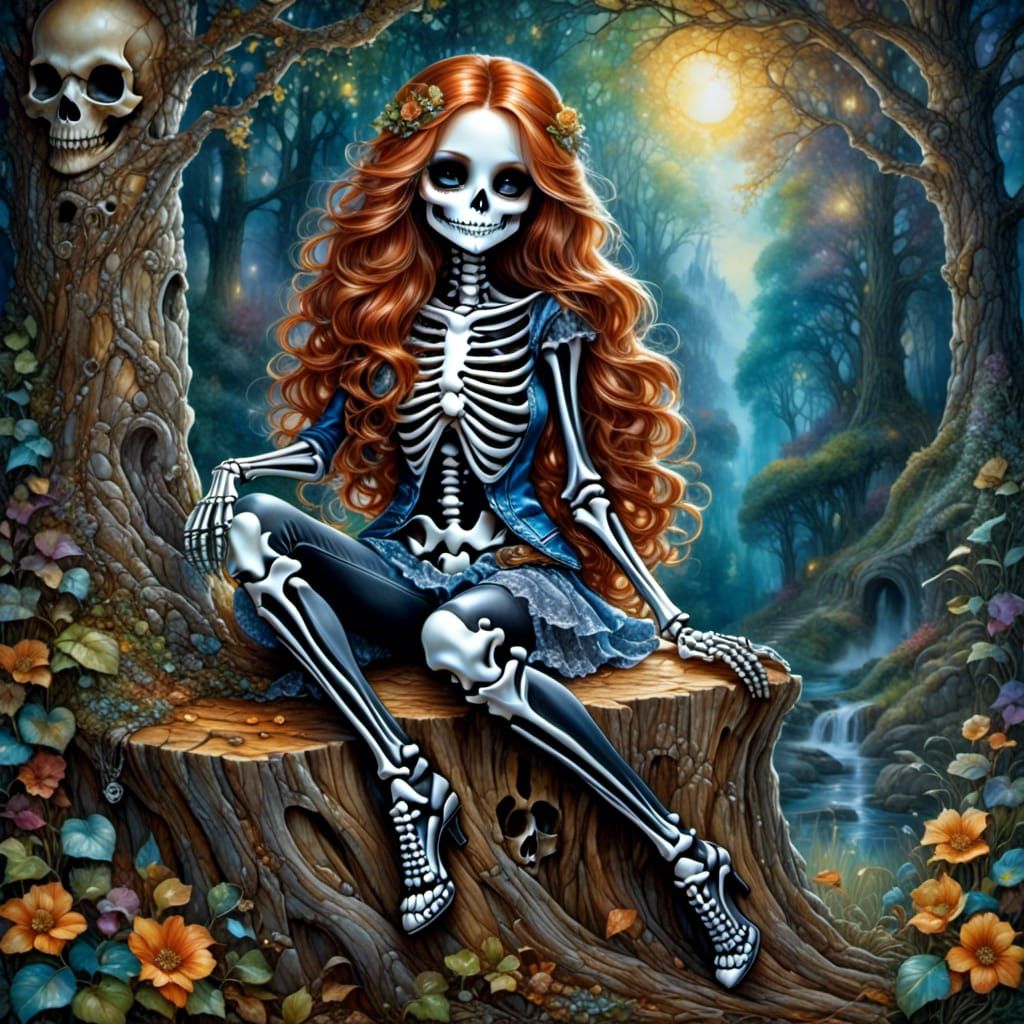 skeleton girl