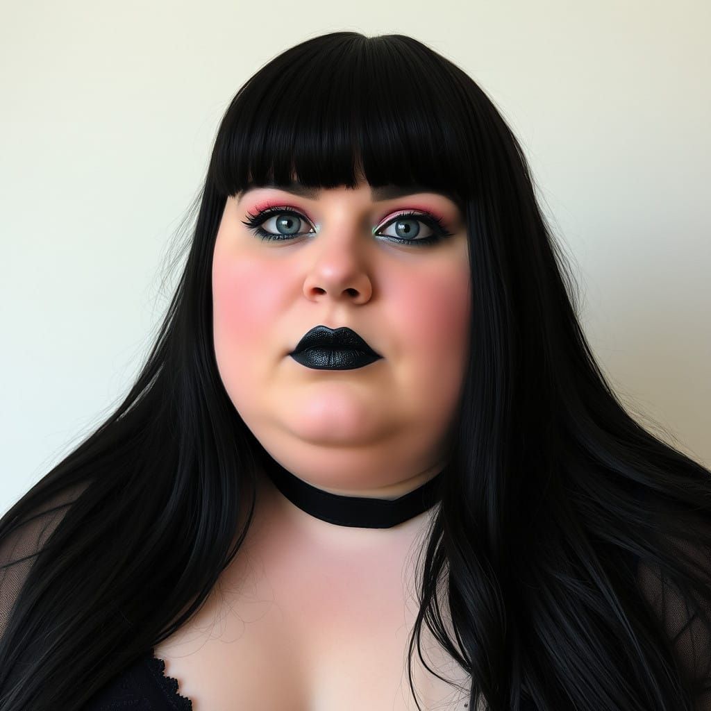 Curvy Goddess in Dark Gothic Elegance