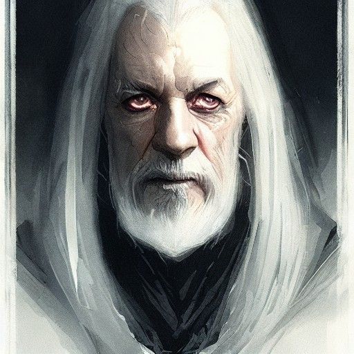 Sinister Gandalf the Grey Portrait as Digital Painting