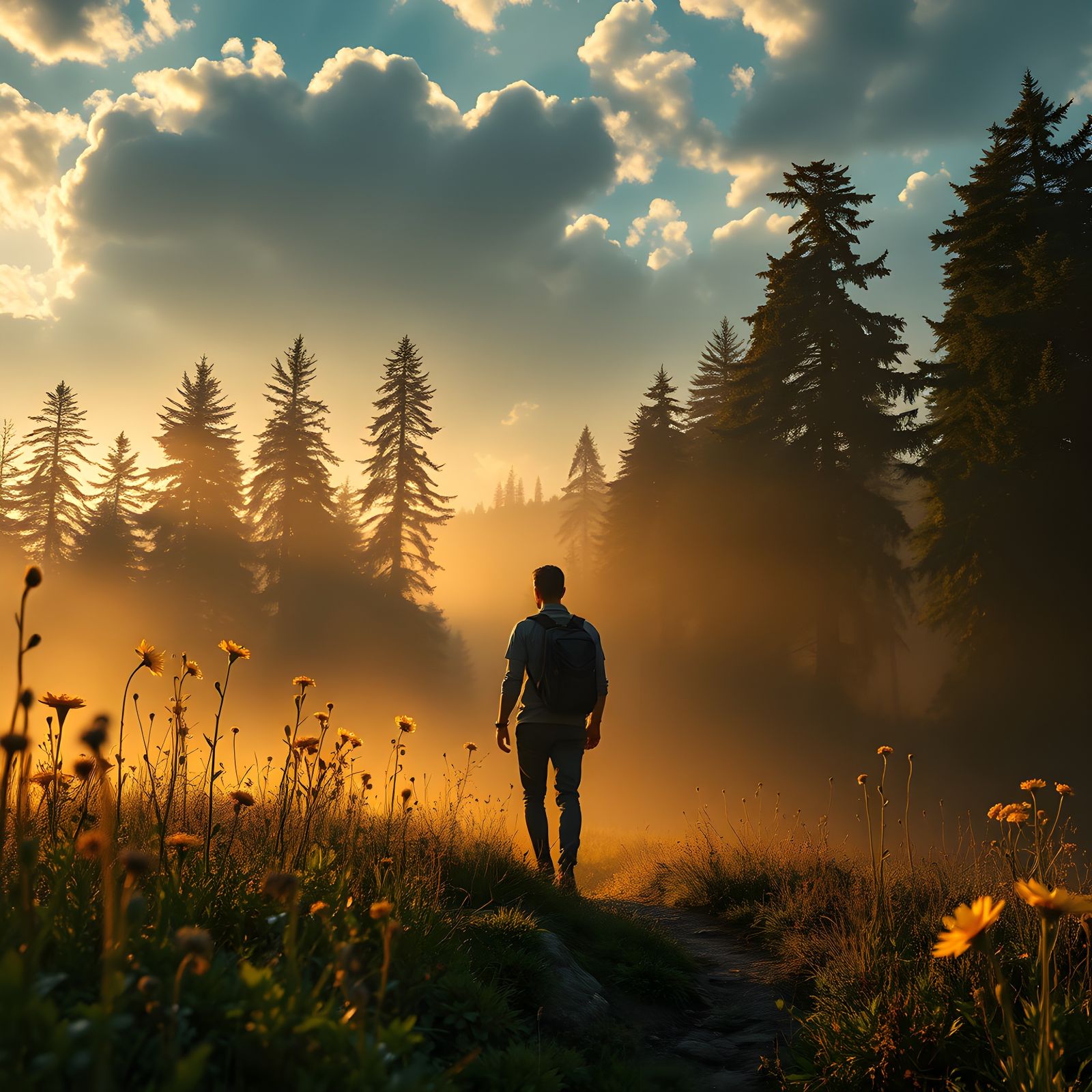 Epic Journey Begins: Hyperrealistic Adventure Scene