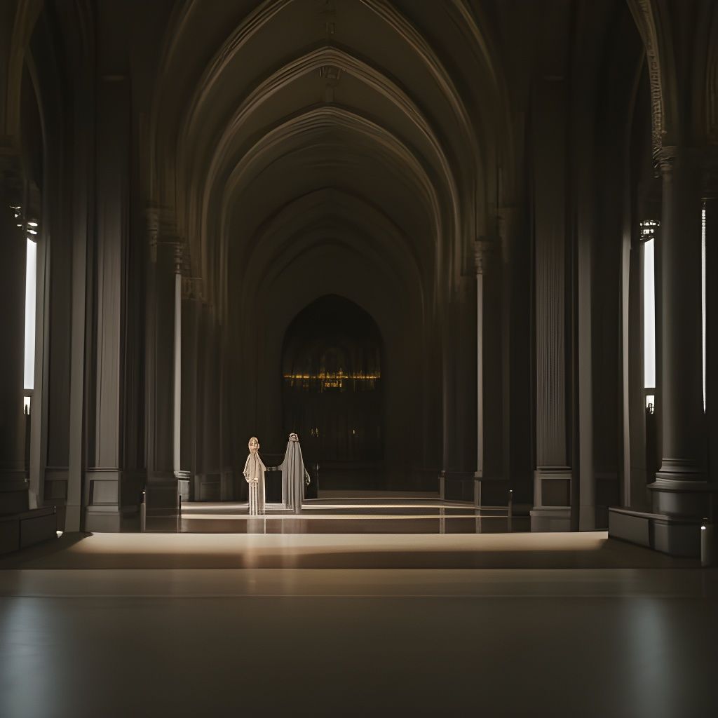 Elaborate Interior with Couple in 3D