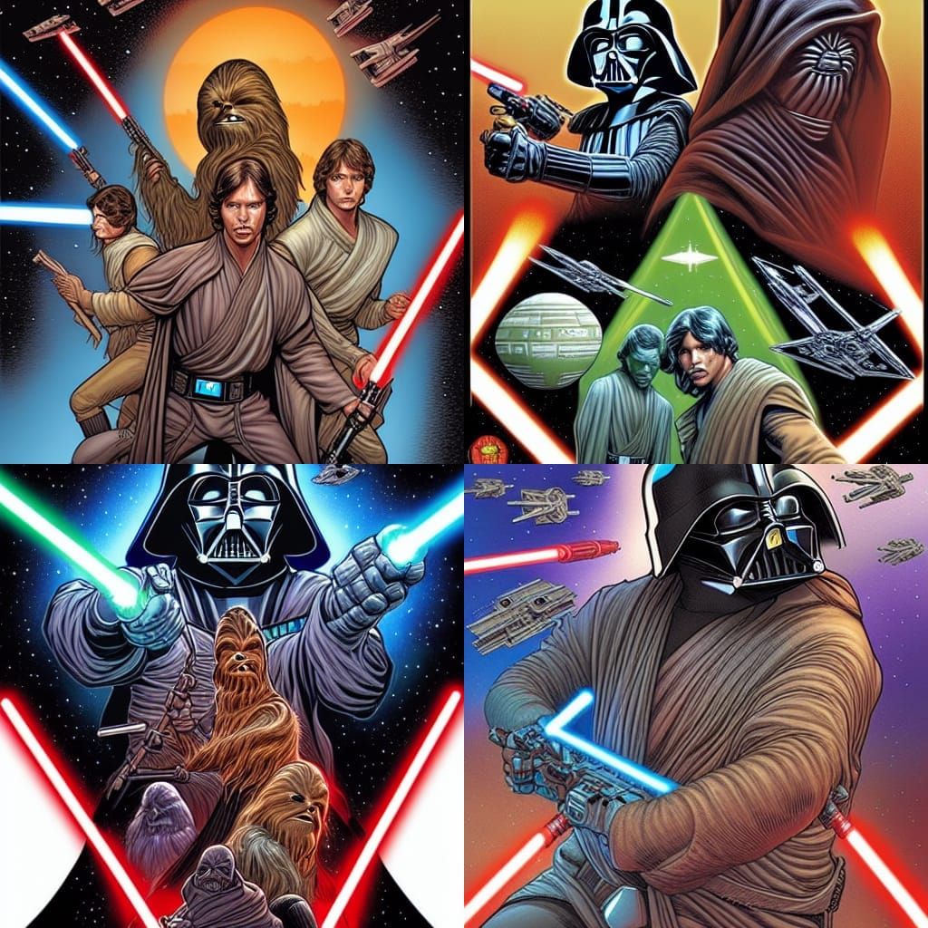 Star Wars Comic Book Art by Brooks and Mumford