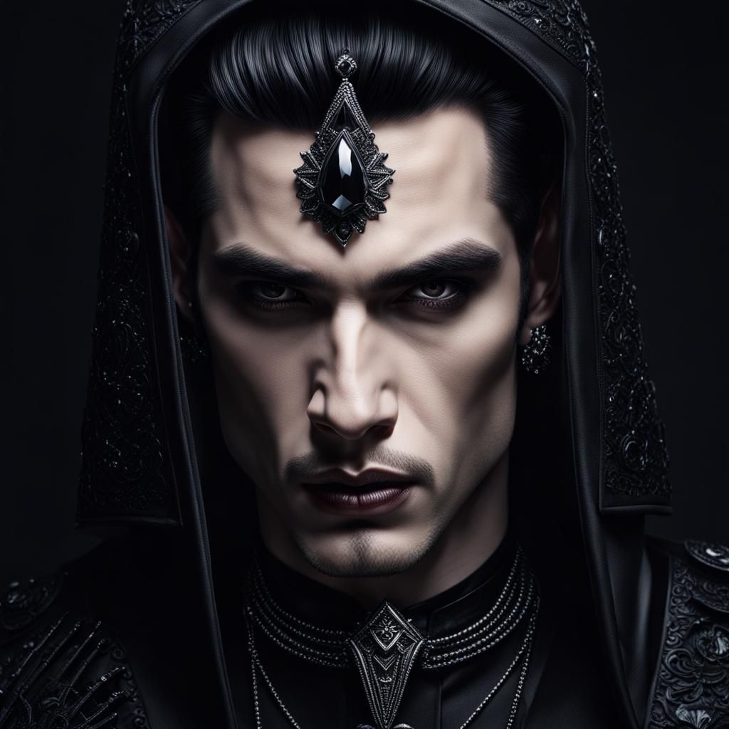 Hyperrealistic Portrait of a Modern Vampire