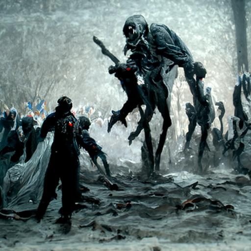 Zombie Apocalypse in Gustave Doré Style