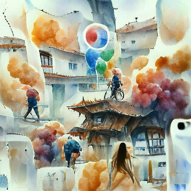 Jesters Entertain in a Bustling Harbor Scene