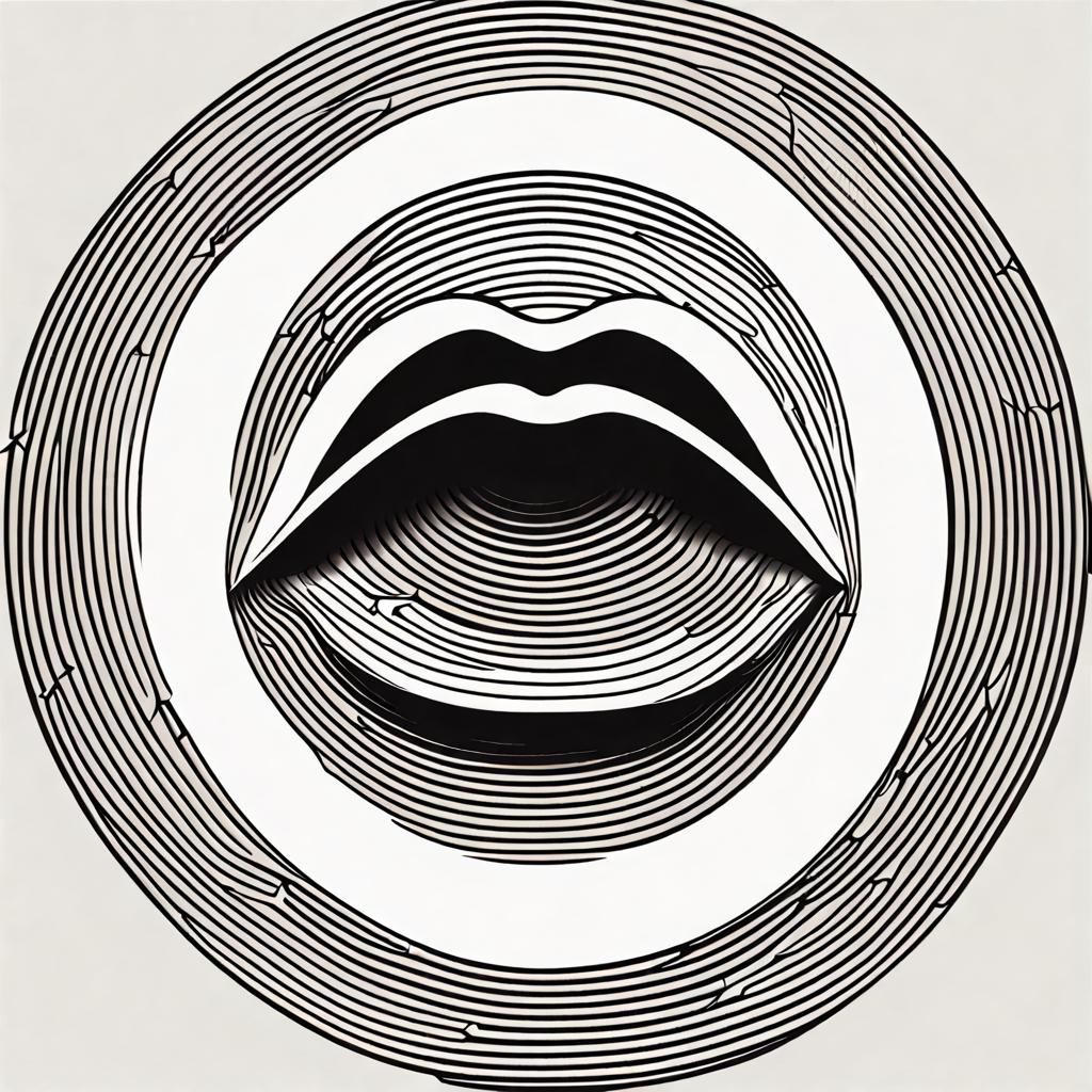 Abstract Geometric Face Profile with Expressive Contours