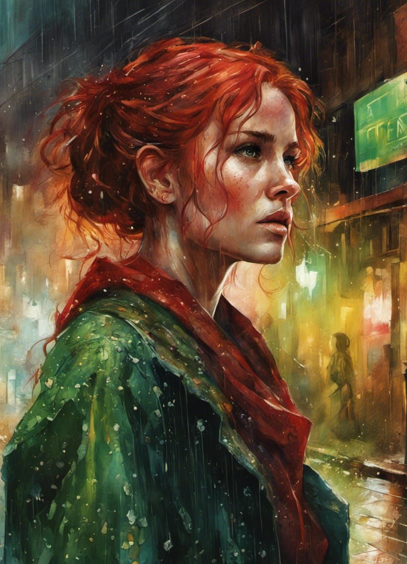 Dark Elf Portrait in Graphic Novel Style