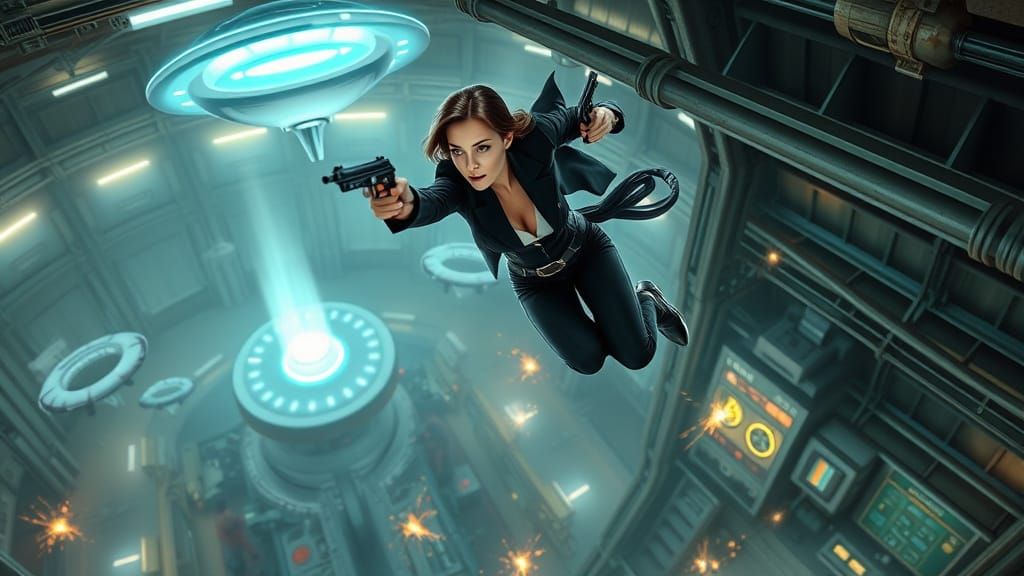 Retro Sci-Fi Spy Leaps into Action