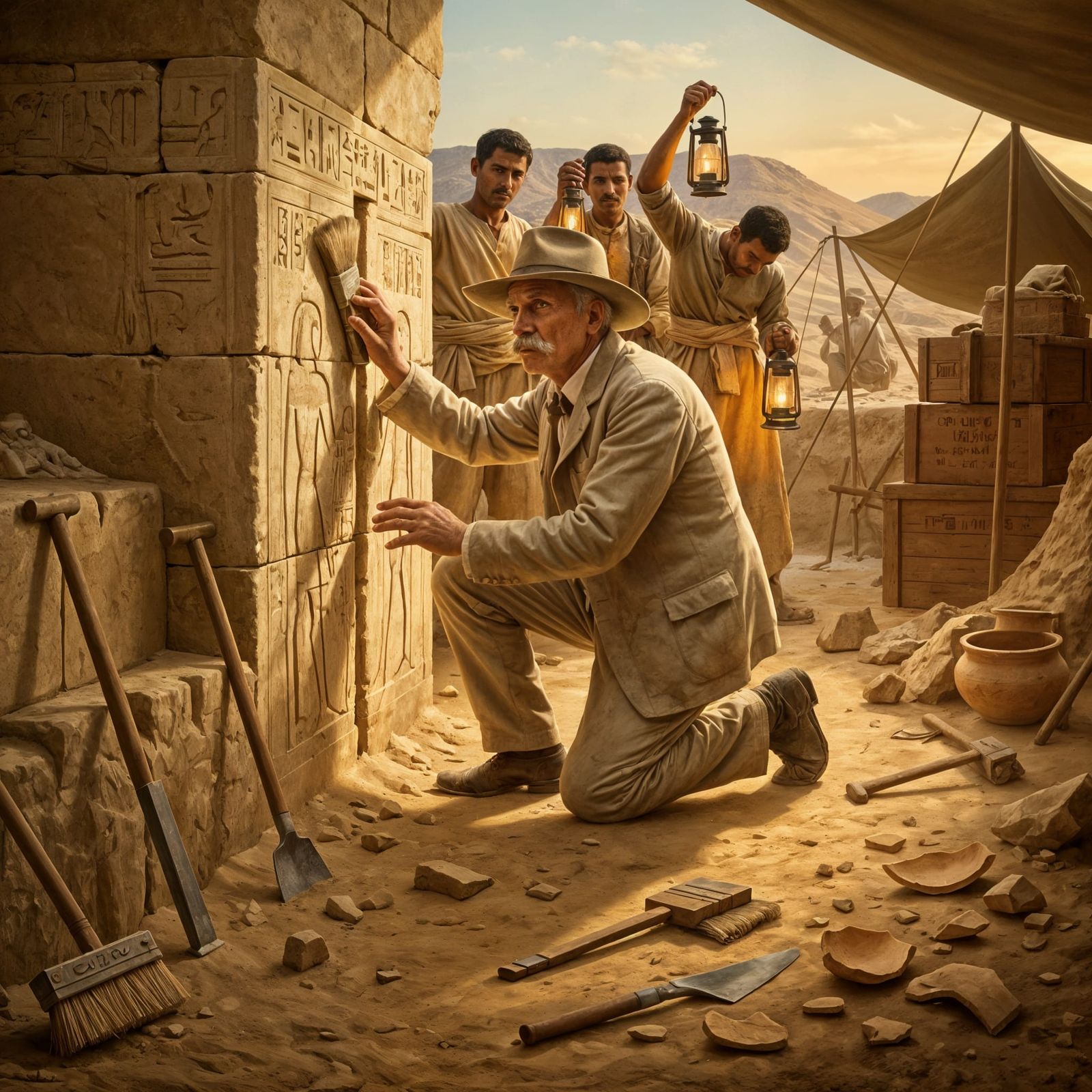 Howard Carter Discovers Ancient Egyptian Tomb
