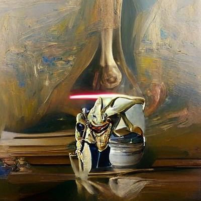 General Grievous as Oil Painting in Gurney Style