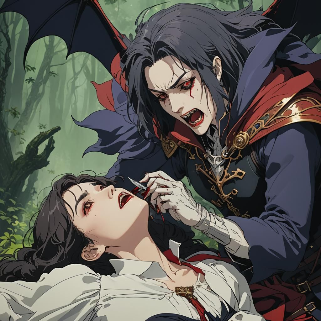 Vampire's Last Stand: Anime-Style Confrontation