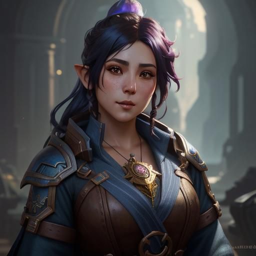 Gnome Artificer Portrait in Hyperdetailed Digital Art